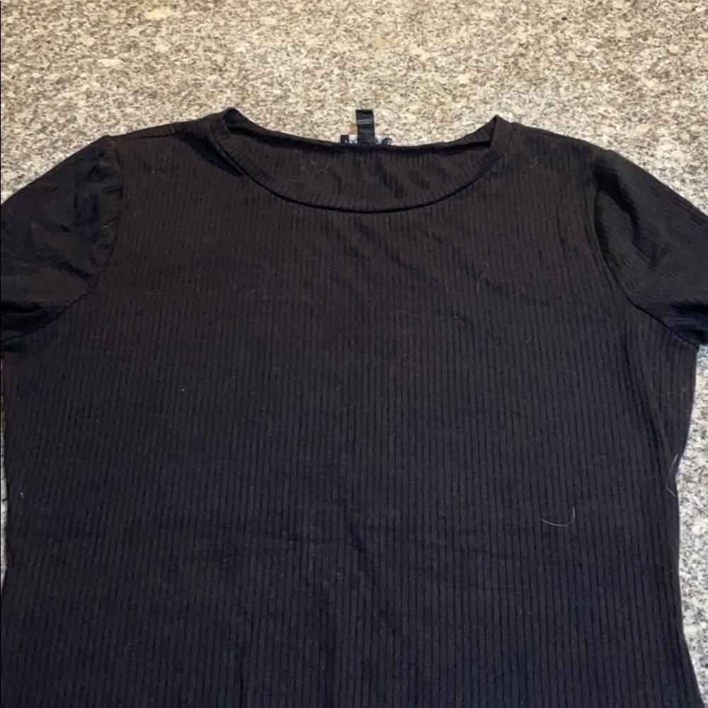 Shirt sleeve rubbed body suit